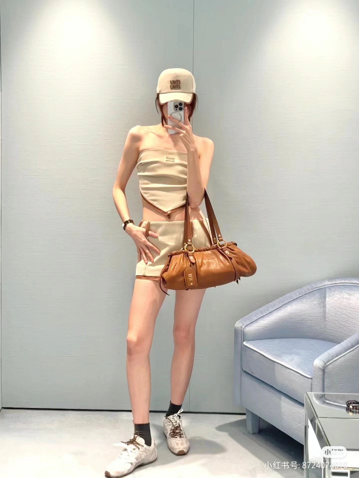 Miu Miu 5BG289# MIU second-hand armpit dumpling bag, new soft sheepskin full of retro and nostalgic style, matched with old steel metal hardware,