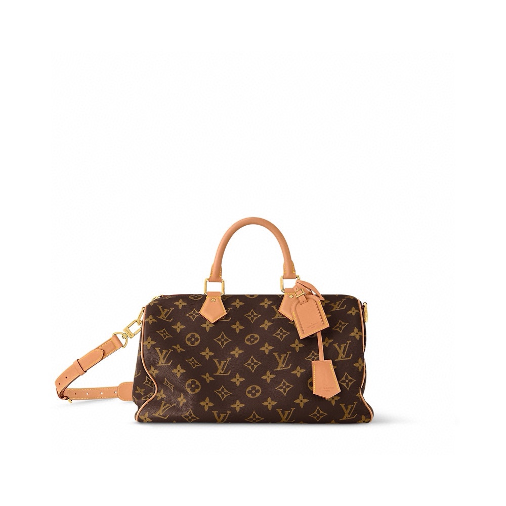 Louis Vuitton Rare edition counter inspection, full leather inside and outside, Xiaogui [SPEEDY P9 BANDOULIERE40 handbag] M24422 brown
