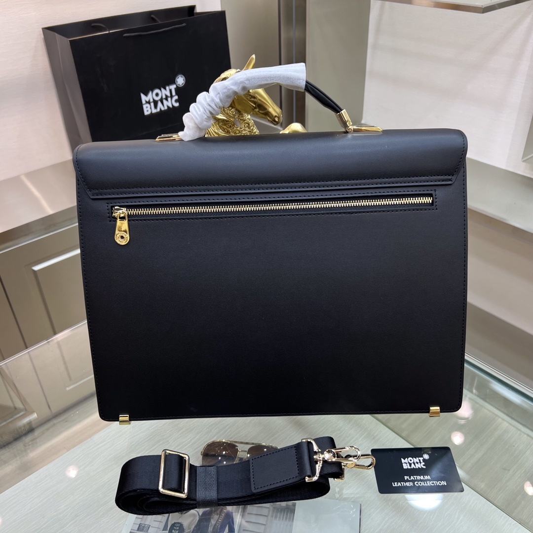 🌹Montblanc International(万宝龙)🔥万宝龙新款男士定型公文包,采用进口牛皮制作,