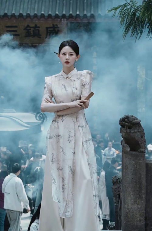 Elegant New Chinese Style Tea Break Fashion Three-Piece Dress Set for Women 1 Elegant New Chinese Style Tea Break Fashion Three-Piece Dress Set for Women