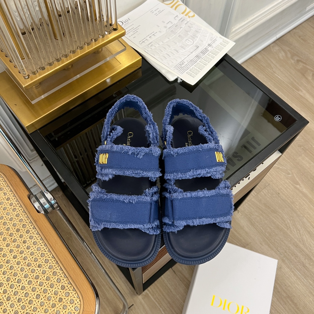 Dior Schuhe Sandalen Denim TPU Frühling/Sommer Kollektion