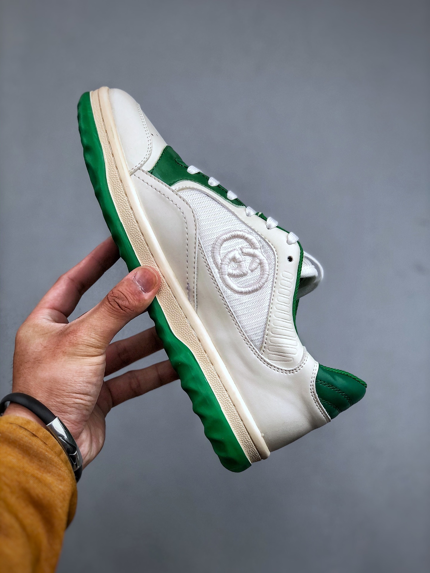 260 Gucci 轻奢单品 广东品质原厂 高奢古驰Gucci Screener GG High-Top Sneaker休闲潮鞋
