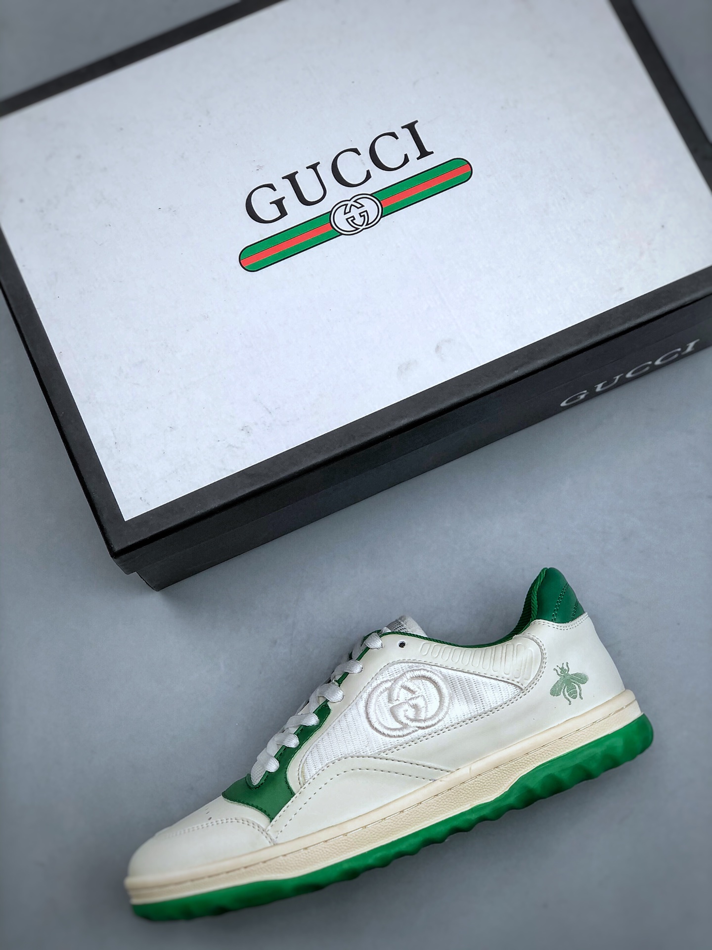 260 Gucci 轻奢单品 广东品质原厂 高奢古驰Gucci Screener GG High-Top Sneaker休闲潮鞋
