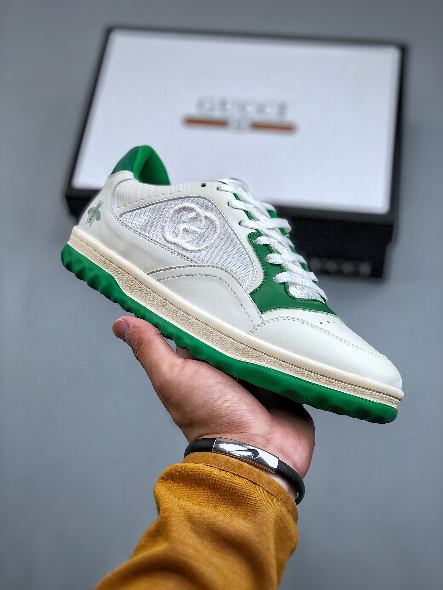 260 Gucci 轻奢单品 广东品质原厂 高奢古驰Gucci Screener GG High-Top Sneaker休闲潮鞋