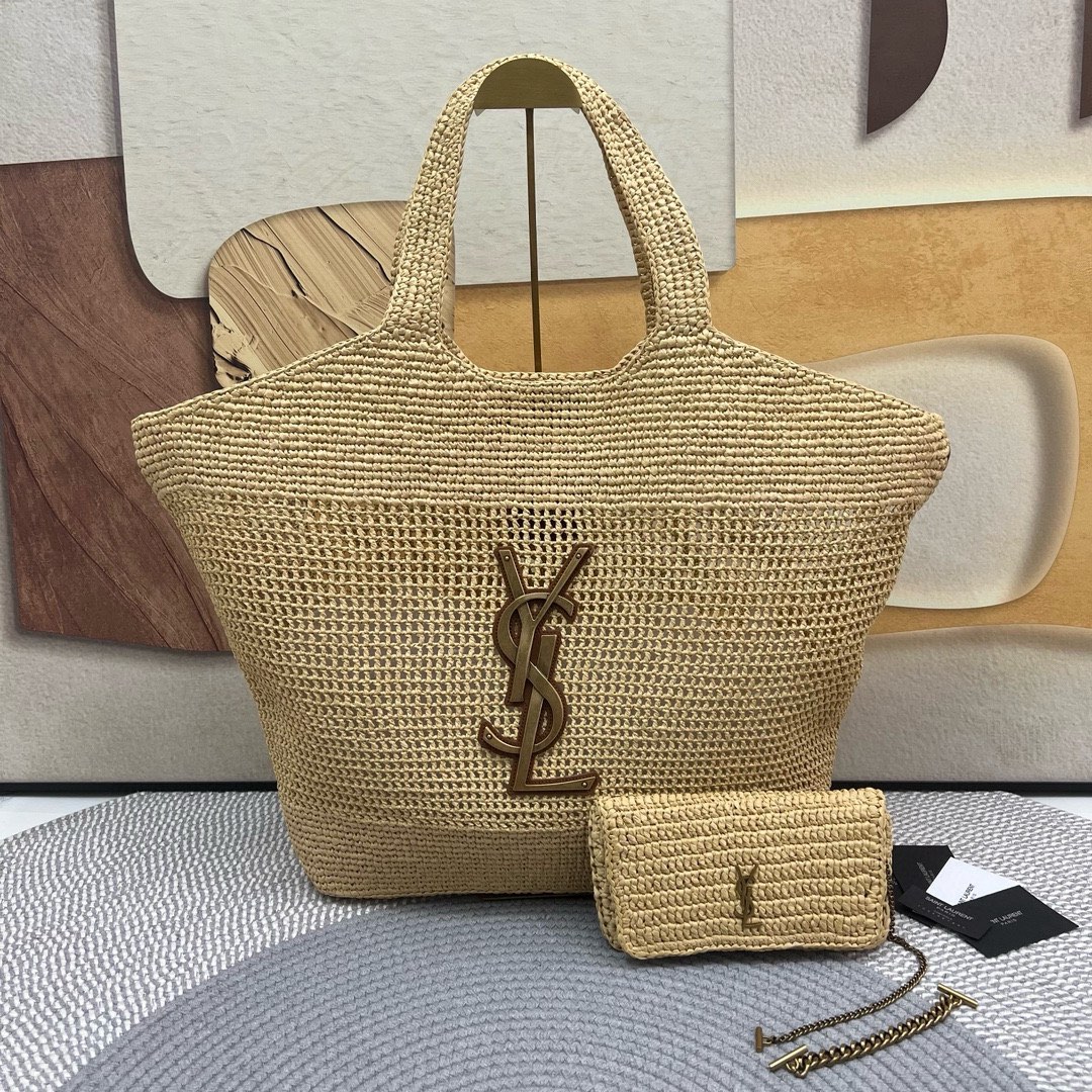 Yves Saint Laurent Sacs À Main Qualité parfaite
 Rafia Tissage de paille Collection printemps – été