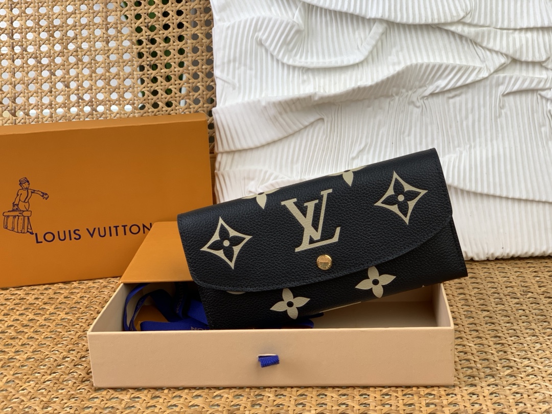 Louis Vuitton Geldbörse Schwarz Drucken Empreinte​ M60697