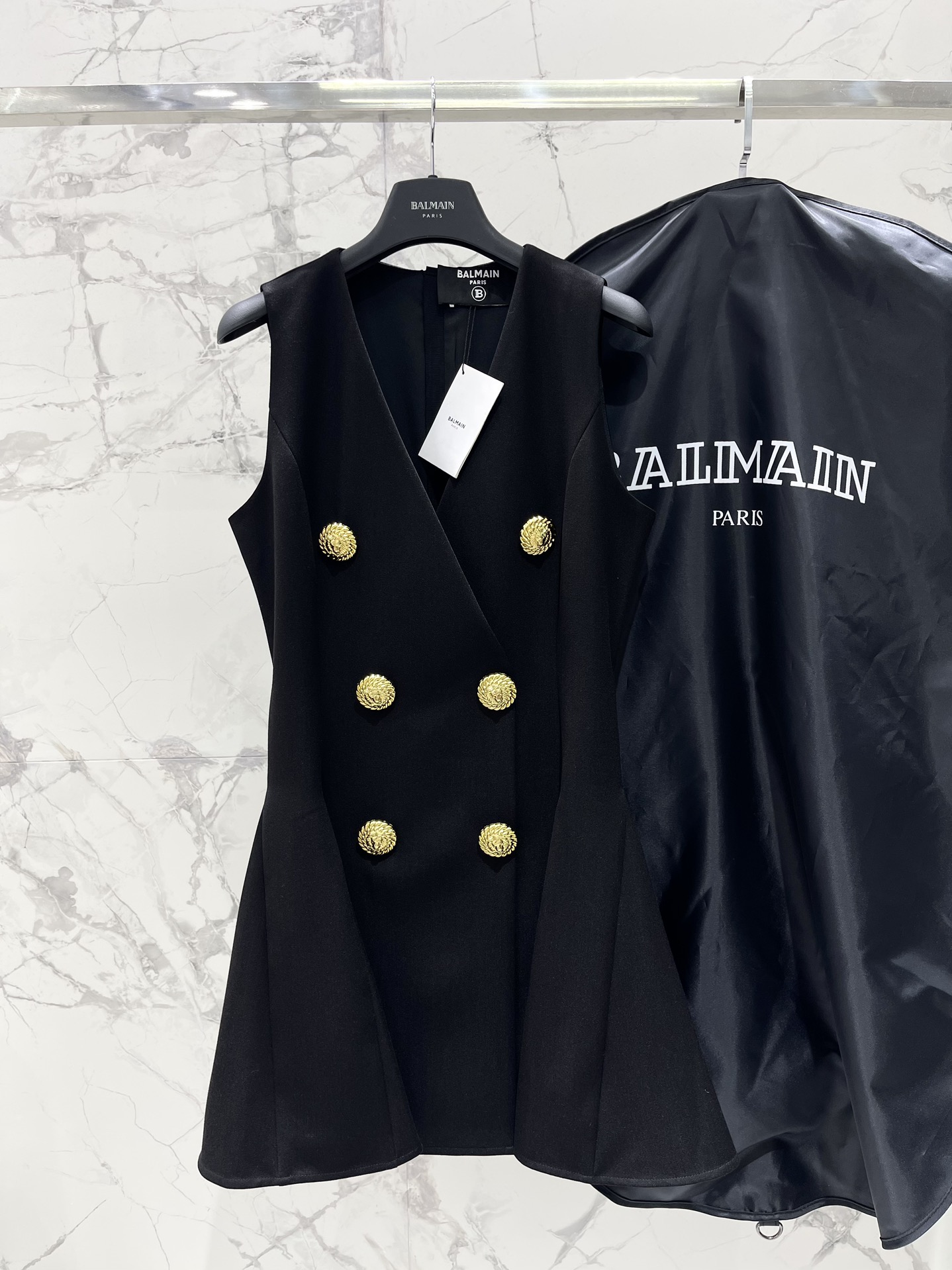 Balmain Abbigliamento Abiti da Donna Nero Bianco Donne Collezione estiva