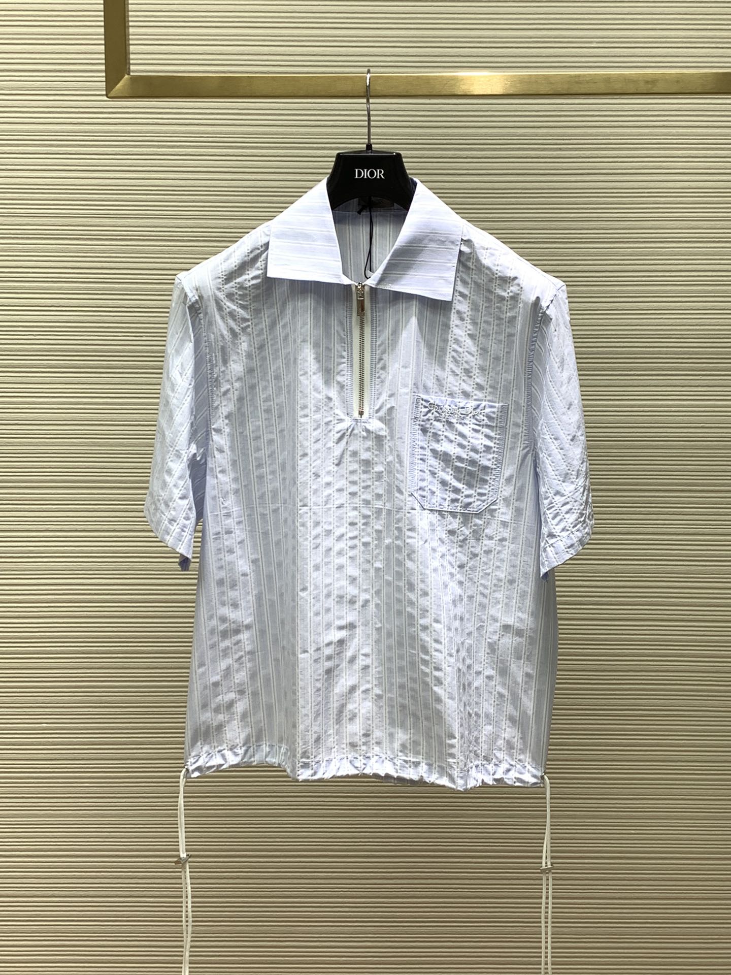 Dior Clothing Shirts & Blouses Embroidery Summer Collection Fashion Casual