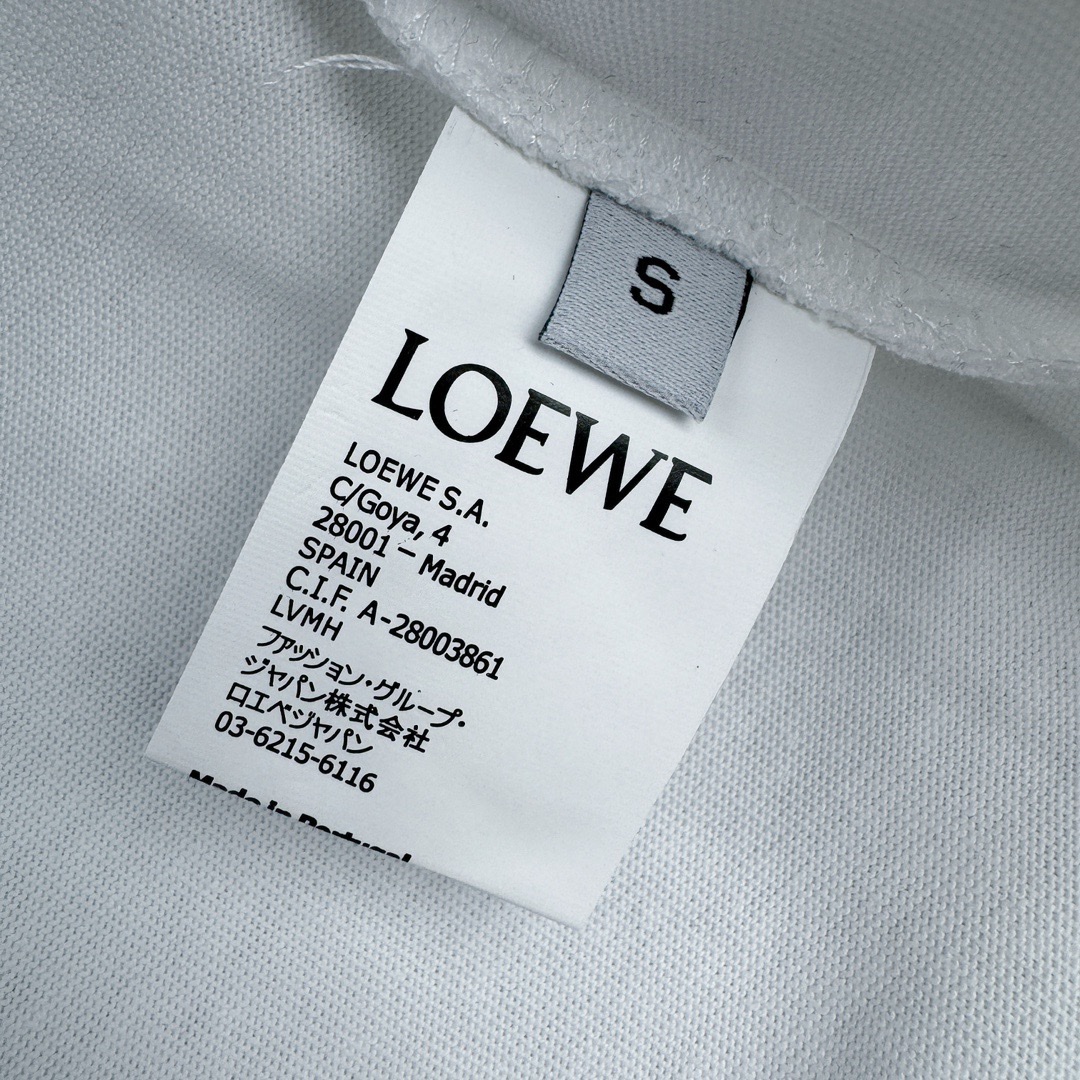 140 罗意威/Loewe 夏季新品 毛线绣小标圆领短袖T恤