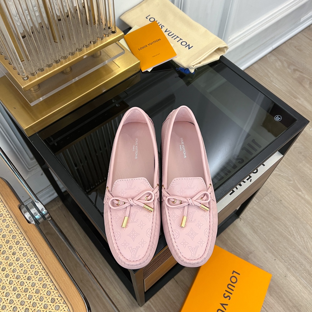 Louis Vuitton spiegelkwaliteit
 Casual Schoenen Moccasin Koeienhuid Patentleer Zijde Lente/Zomercollectie Fashion Casual