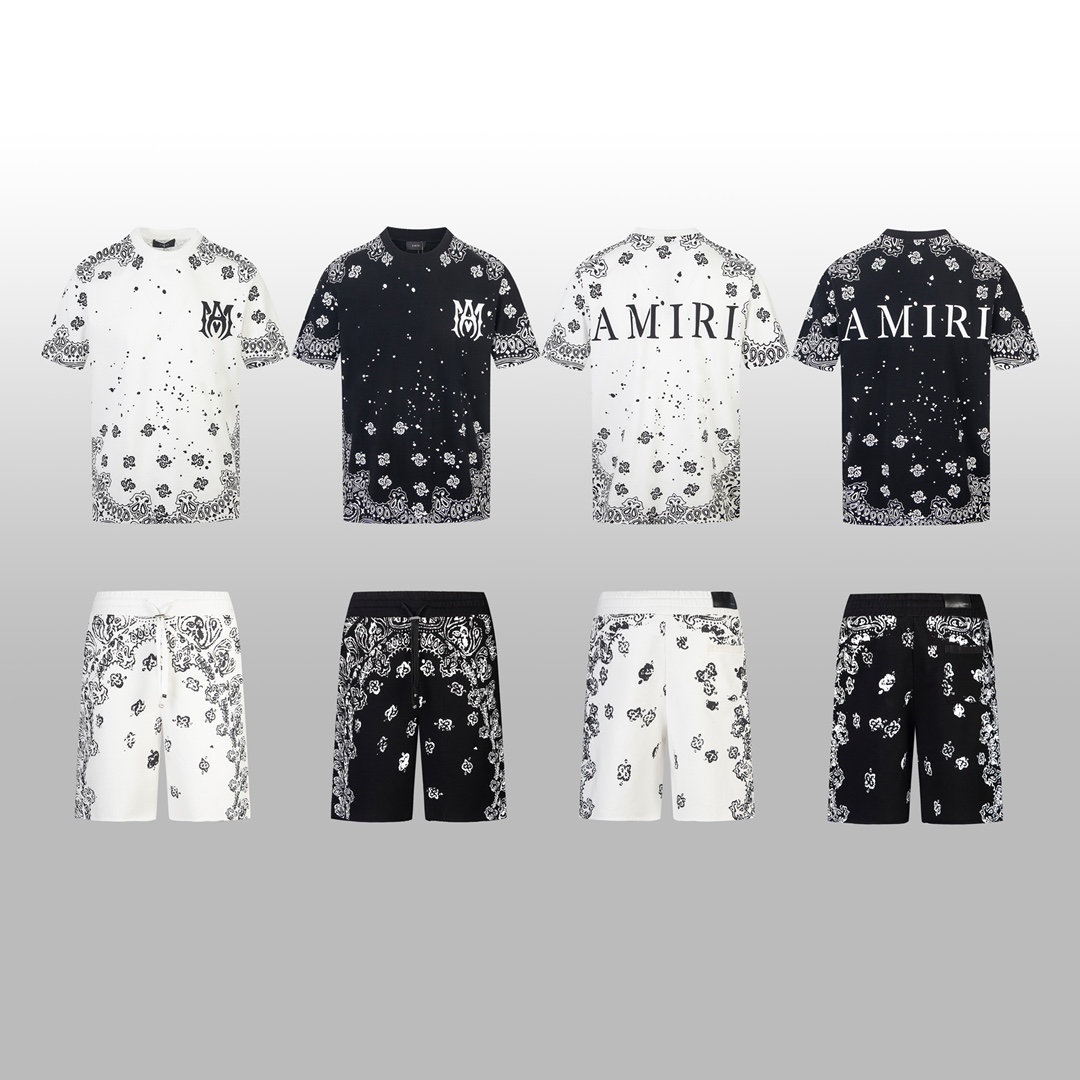 High Version AMIR Tshirt with Unique Cashew Flower Design and Hidden Zipper Pocket - 图片 4