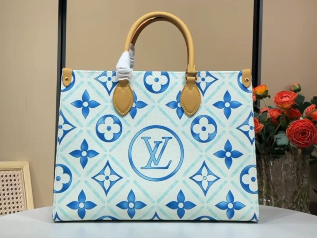 Louis Vuitton LV Onthego Personnalisez la meilleure réplique
 Bleu Série d’été M11262