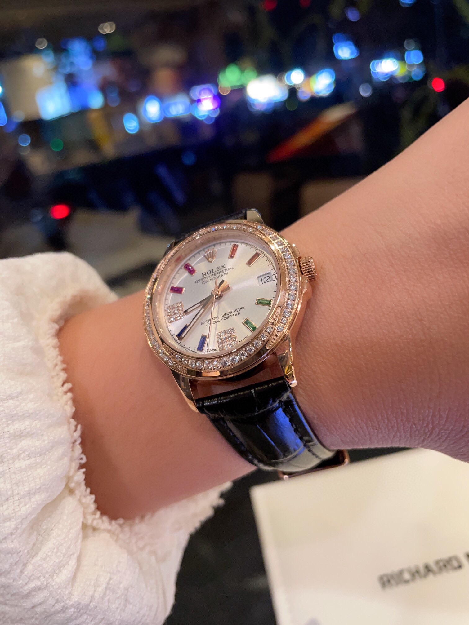 Elegant Rolex Ceramic Women’s Wristwatch with Sapphire Crystal Mirror – 35mm. - 图片 6