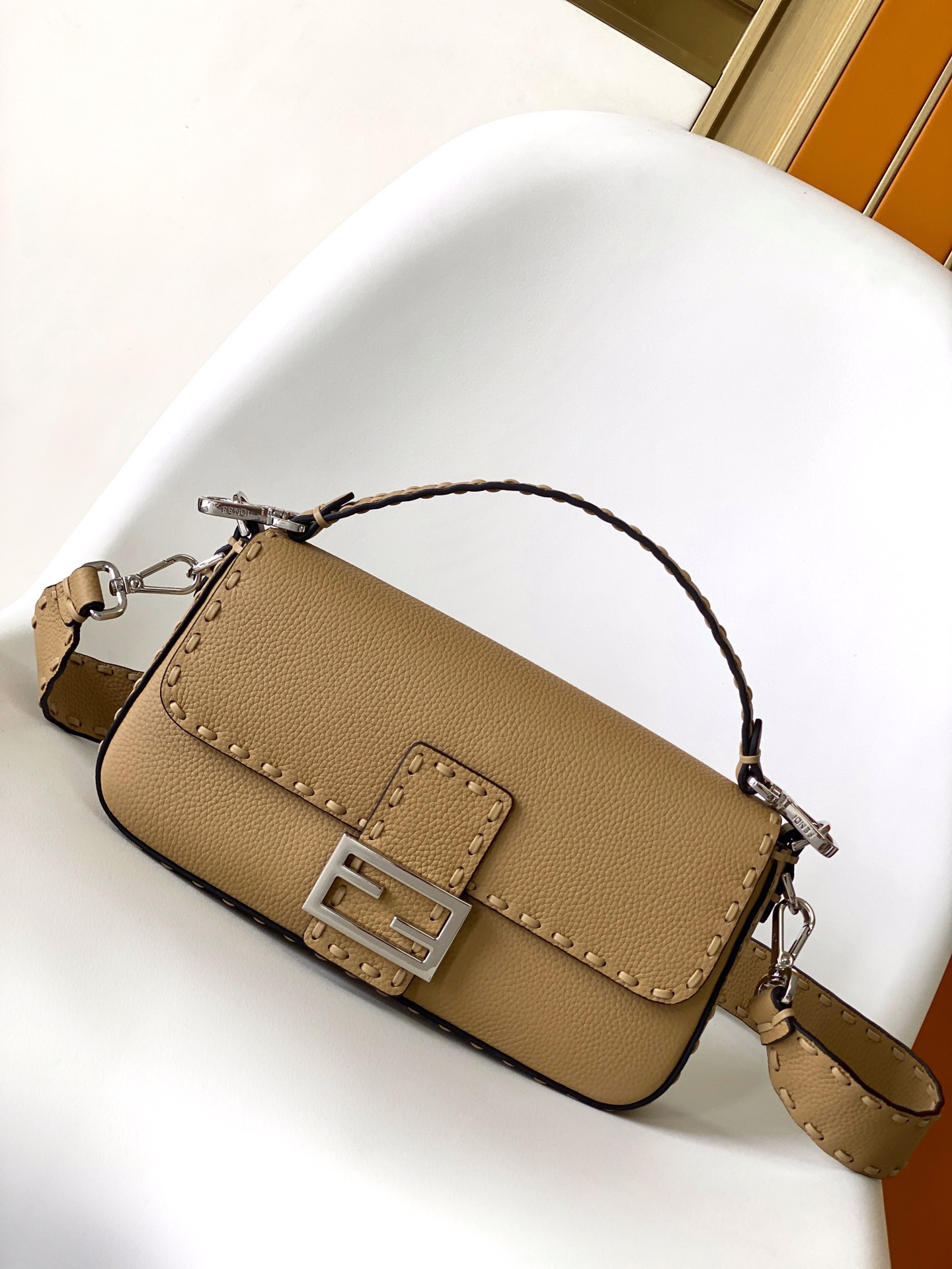 Fendi Baguette Medium Leather Shoulder Bag - Iconic Style 2 i1717655042 3233 0