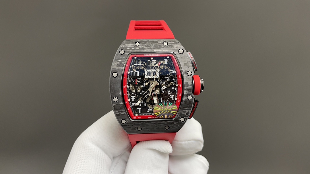 Richard Mille الساعات أسود . وردة روز الذهب أبيض مصقول السراويل الرياضية Mechanical Movement RM021511