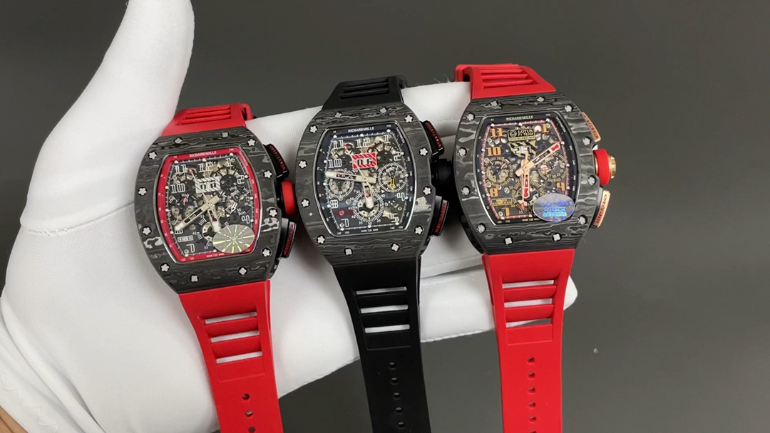 Richard Mille الساعات أسود . وردة روز الذهب أبيض مصقول السراويل الرياضية Mechanical Movement RM021511