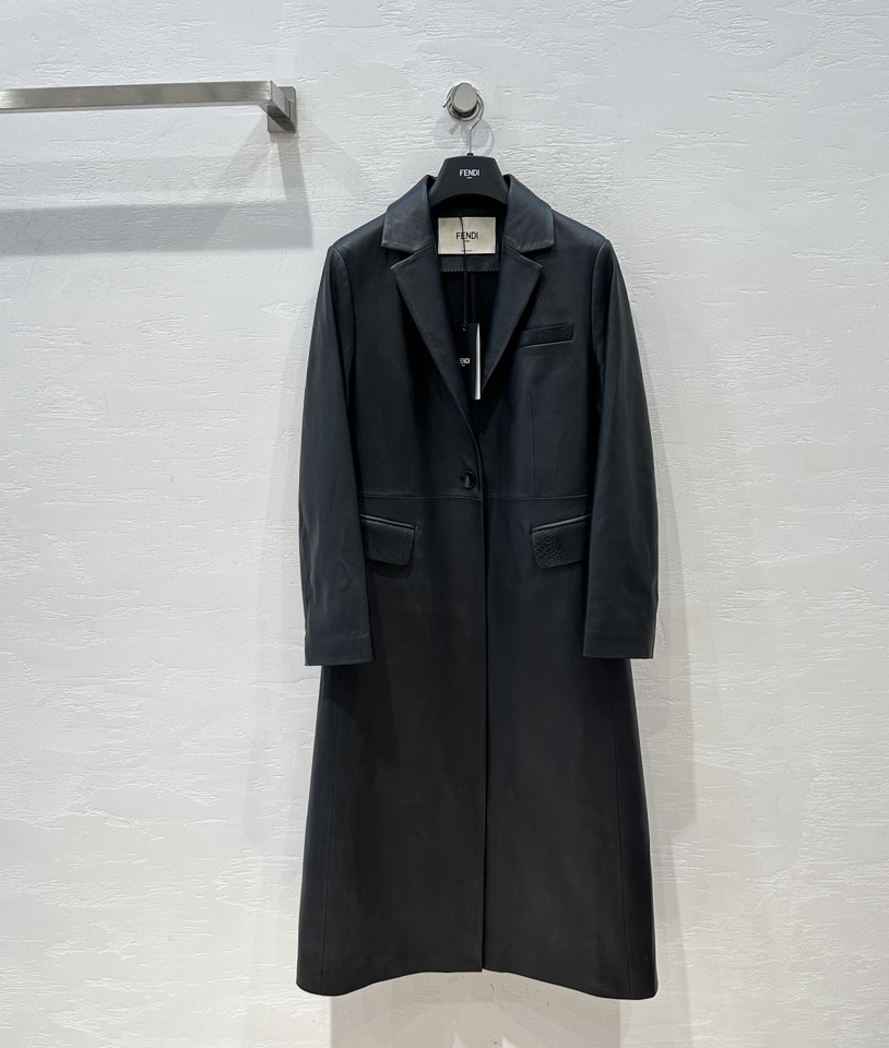 High-End Fend Suit: First-Hand, Top-Quality Lamb Skin, Stylish Collar, Perfect Details