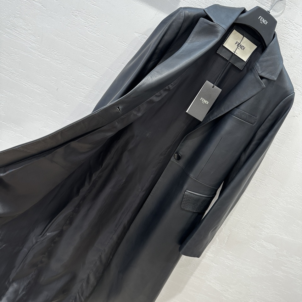 High-End Fend Suit: First-Hand, Top-Quality Lamb Skin, Stylish Collar, Perfect Details - 图片 8