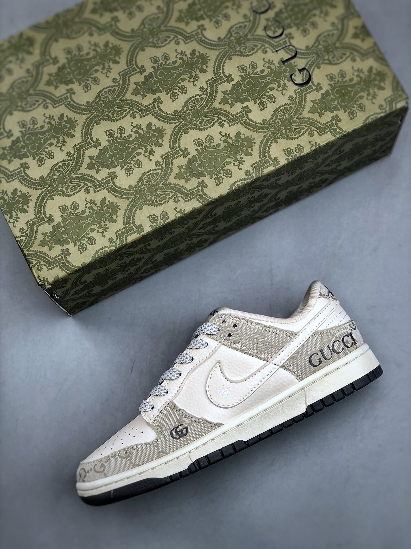 Nk SB Dunk Low 古驰联名-烟灰 周年定制 低帮休闲板鞋 CF3688-003 #定制鞋盒 大厂纯原品质 超高清洁度 3