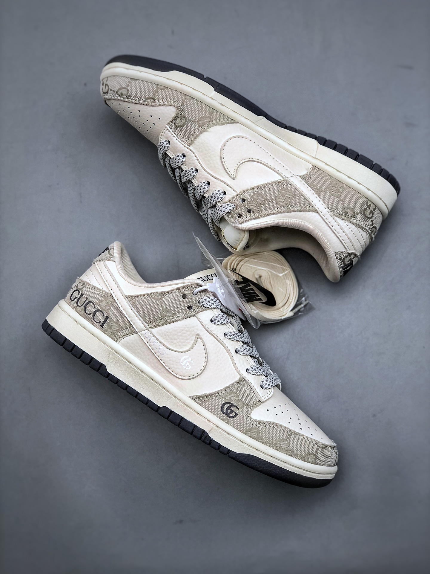 Nk SB Dunk Low 古驰联名-烟灰 周年定制 低帮休闲板鞋 CF3688-003 #定制鞋盒 大厂纯原品质 超高清洁度 9