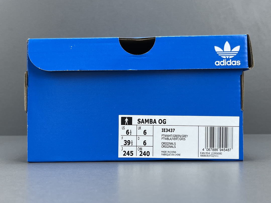 X版阿迪AdidasOriginalsSambaOG桑巴德训鞋货号IE3437尺码:35.53636.5