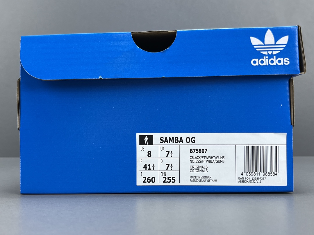 X版阿迪AdidasOriginalsSambaOG桑巴德训鞋货号B75807尺码:35.53636.5