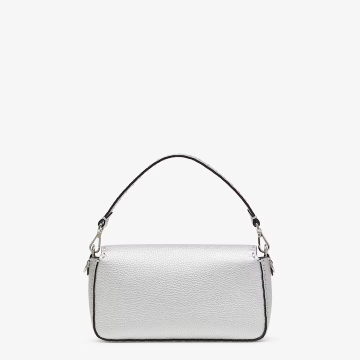 Fendi [Iconic Baguette Medium Handbag] Silver Baguette