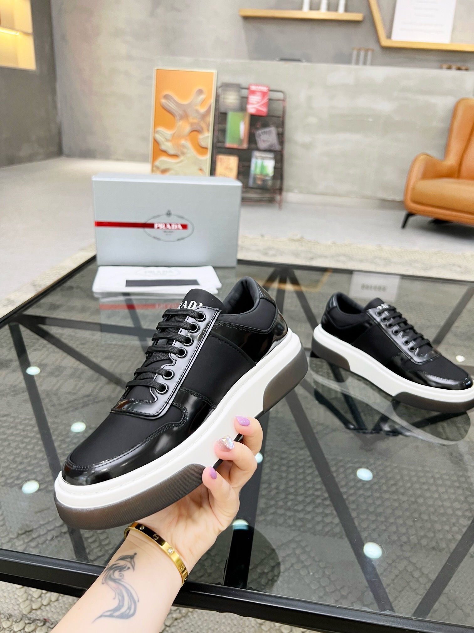 Prada Haute Couture Classic Luxury Leather Shoe Loafer Shoes 4
