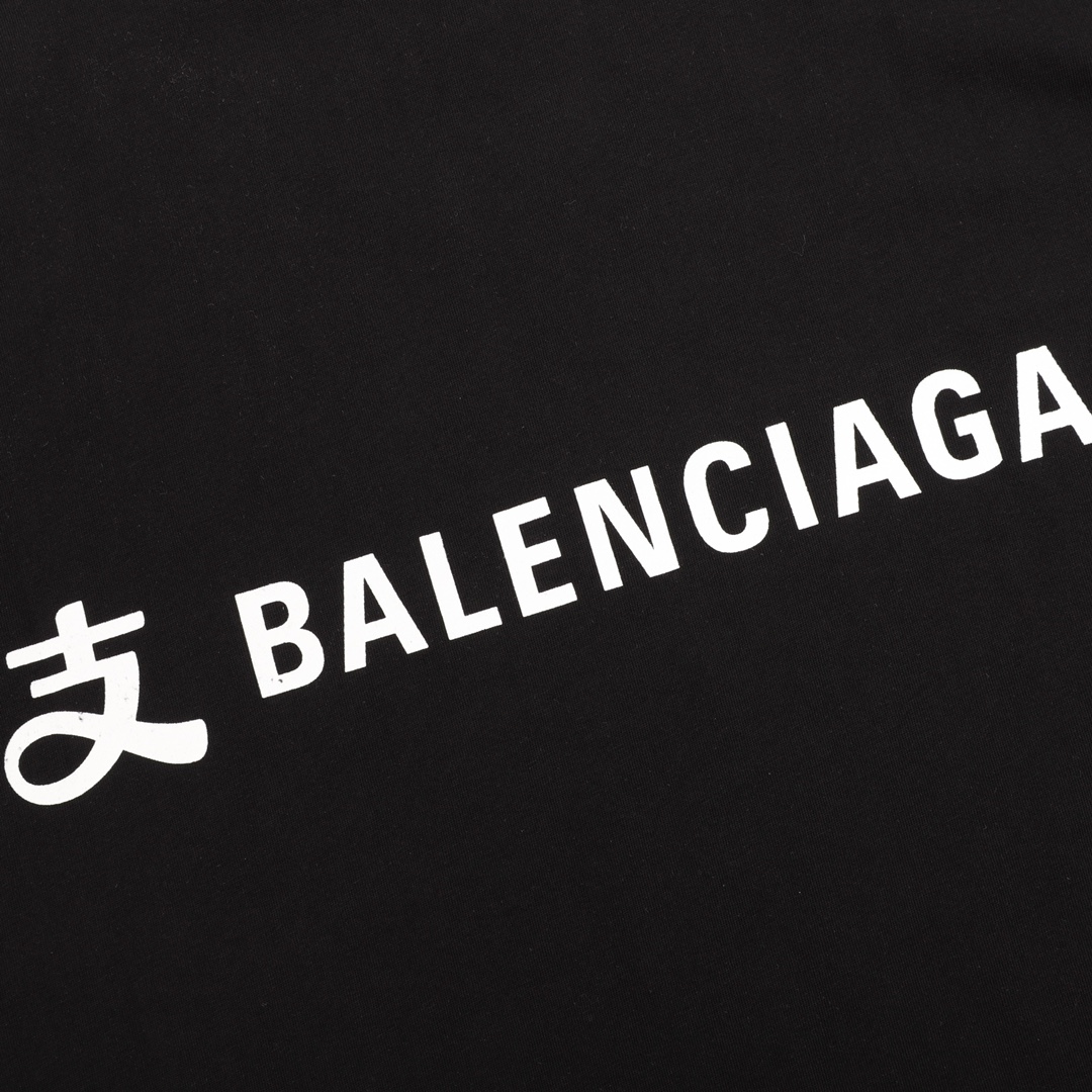 balenciaga巴黎世家 支付宝联名印花圆领短袖