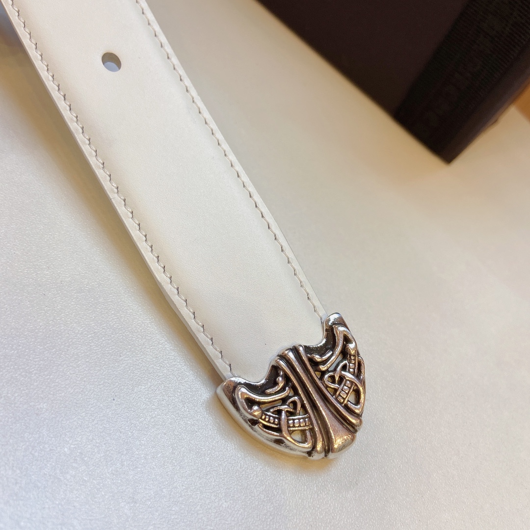 Purchase Order: Chrome Hearts Crocson Belt, S925 Pure Copper Platinum Semen, 3.0 cm Width - 图片 5