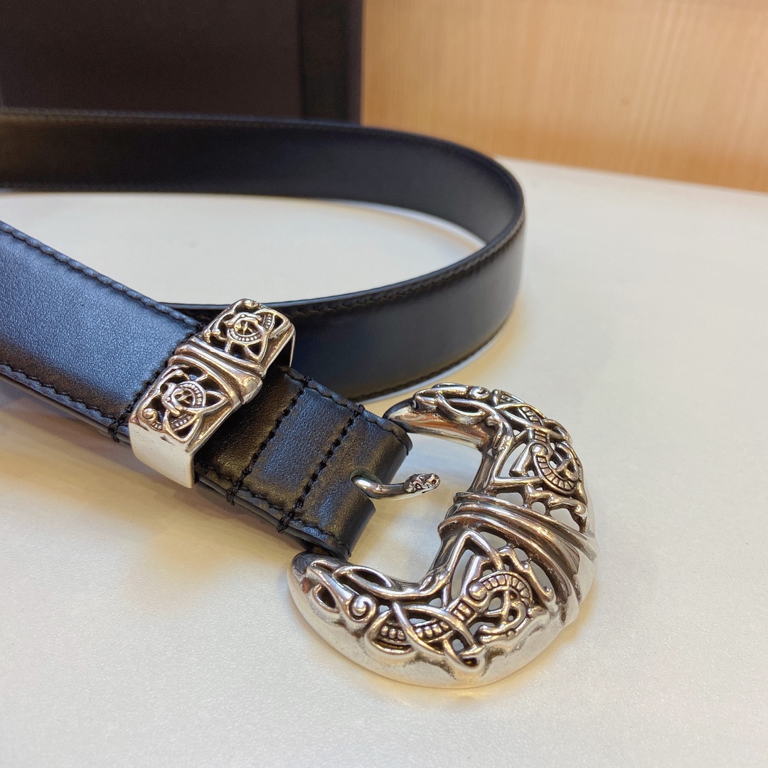Purchase Order: Chrome Hearts Crocson Belt, S925 Pure Copper Platinum Semen - 图片 3