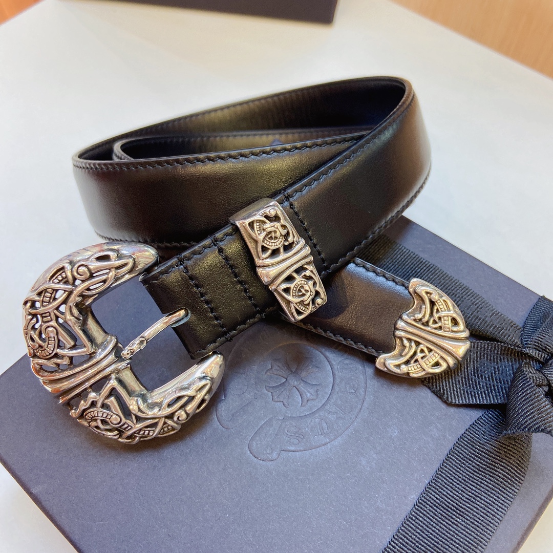 Purchase Order: Chrome Hearts Crocson Belt, S925 Pure Copper Platinum Semen - 图片 8