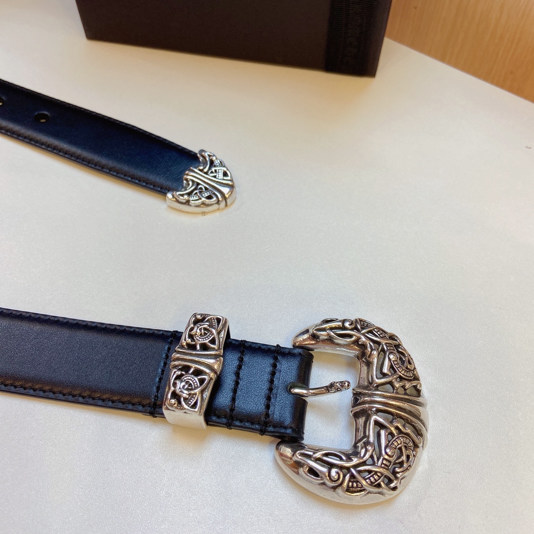 Purchase Order: Chrome Hearts Crocson Belt, S925 Pure Copper Platinum Semen - 图片 4