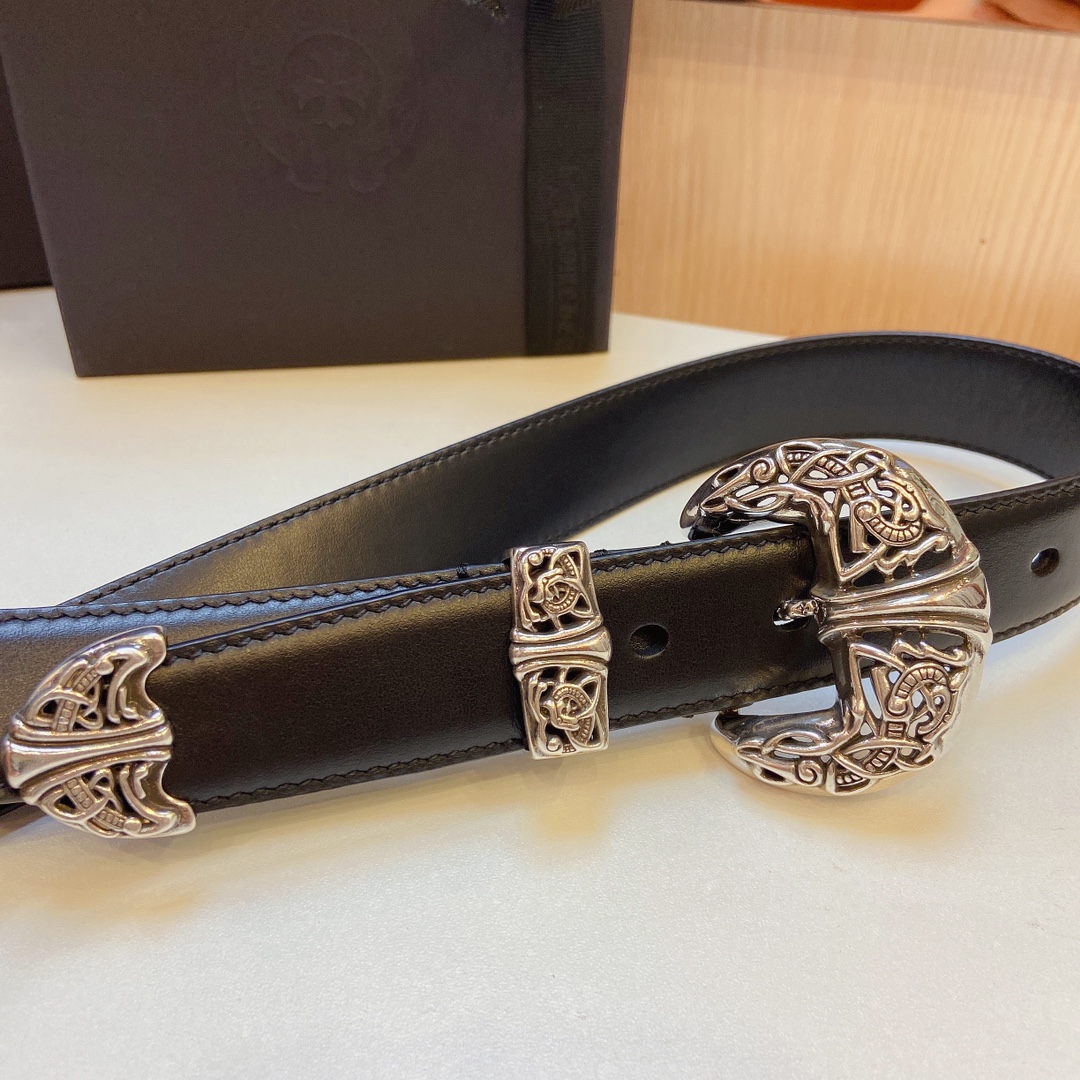Purchase Order: Chrome Hearts Crocson Belt, S925 Pure Copper Platinum Semen - 图片 2