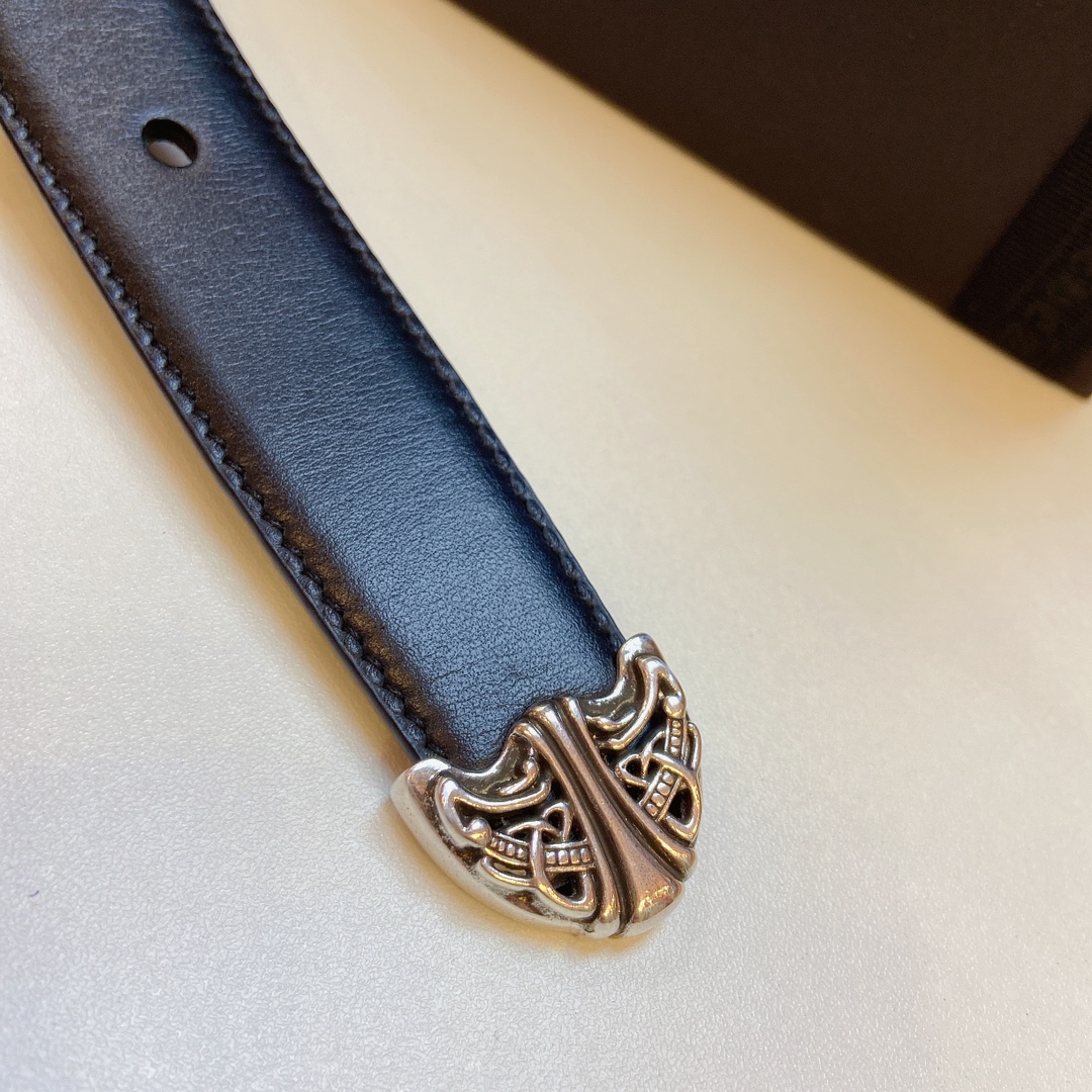 Purchase Order: Chrome Hearts Crocson Belt, S925 Pure Copper Platinum Semen - 图片 6
