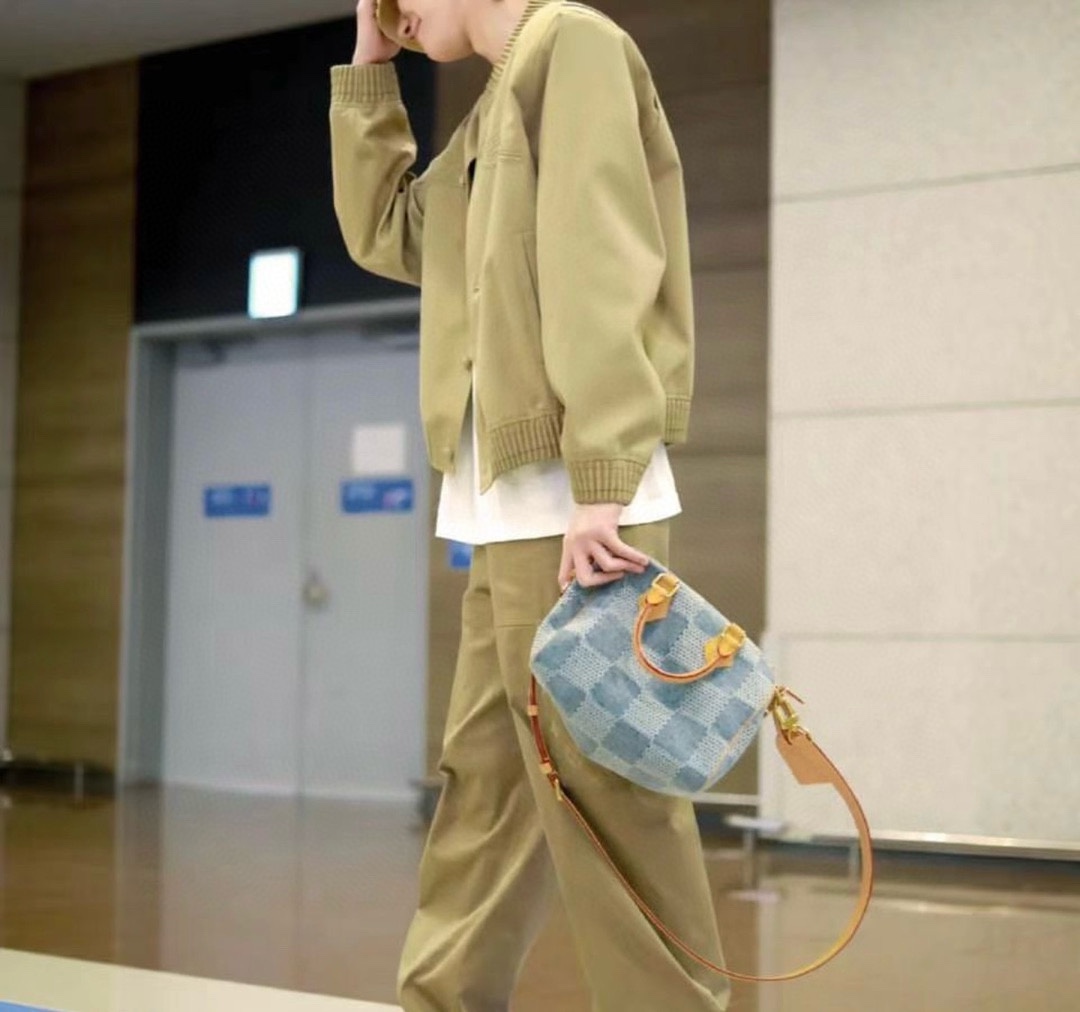 Louis Vuitton [Speedy 25 handbag] N40700 blue (plaid denim) upgraded version