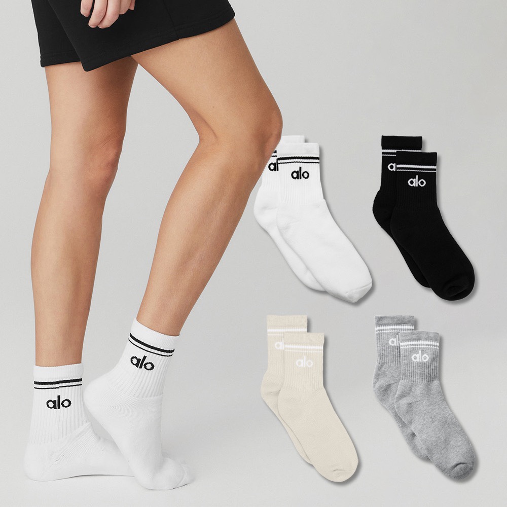ALO Yoga Katoenen Sokken - Sportief & Comfortabel - Diverse Kleuren Beschikbaar