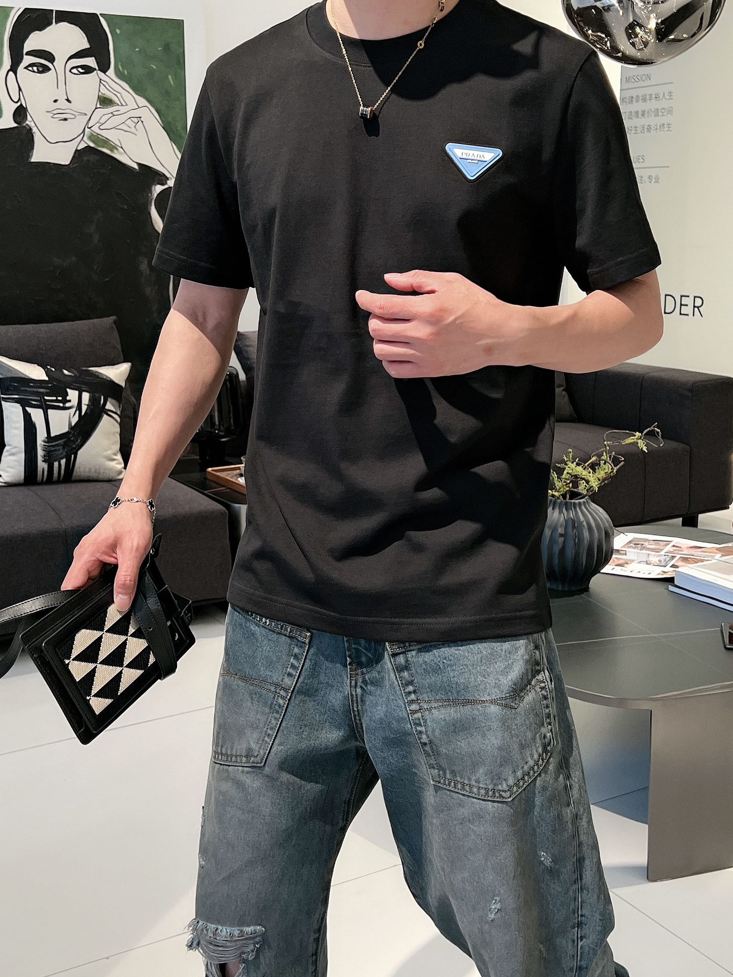 。上新PRADA 25ss 新疆长绒棉 上身舒适亲肤 纯棉质感 经典百搭 4色码数S-XXL