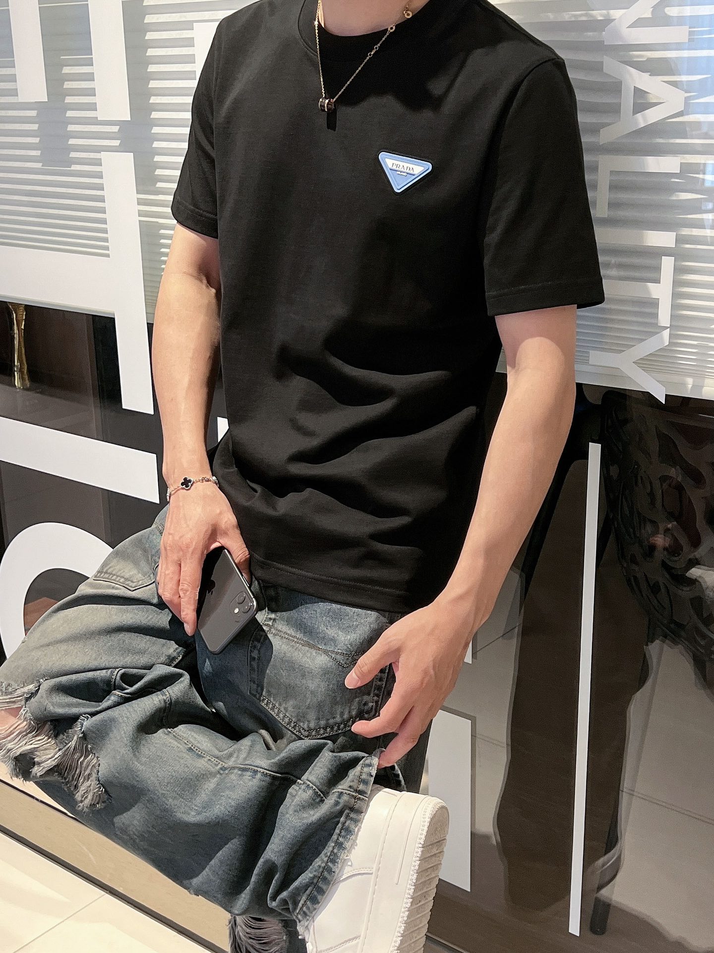 。上新PRADA 25ss 新疆长绒棉 上身舒适亲肤 纯棉质感 经典百搭 4色码数S-XXL