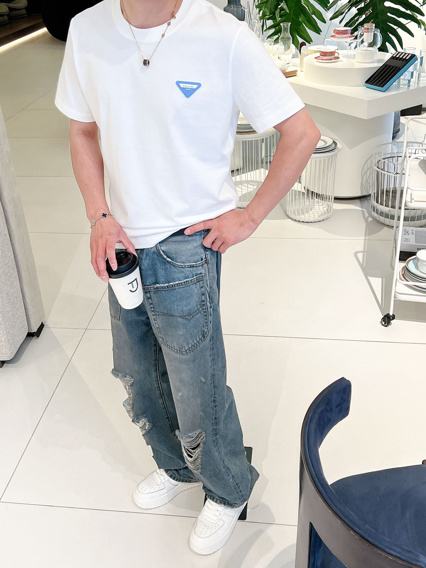 。上新PRADA 新疆长绒棉 上身舒适亲肤 纯棉质感 经典百搭 码数S-XXL