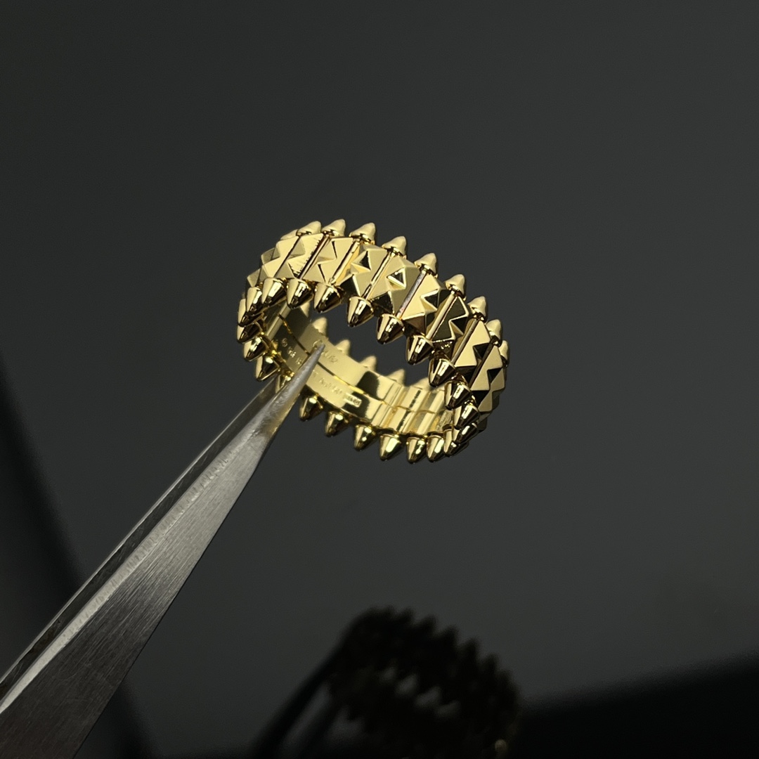 💰95卡地亚戒指 新品双排菱角柳丁戒指 码号：5-11# 编号：CIP143383