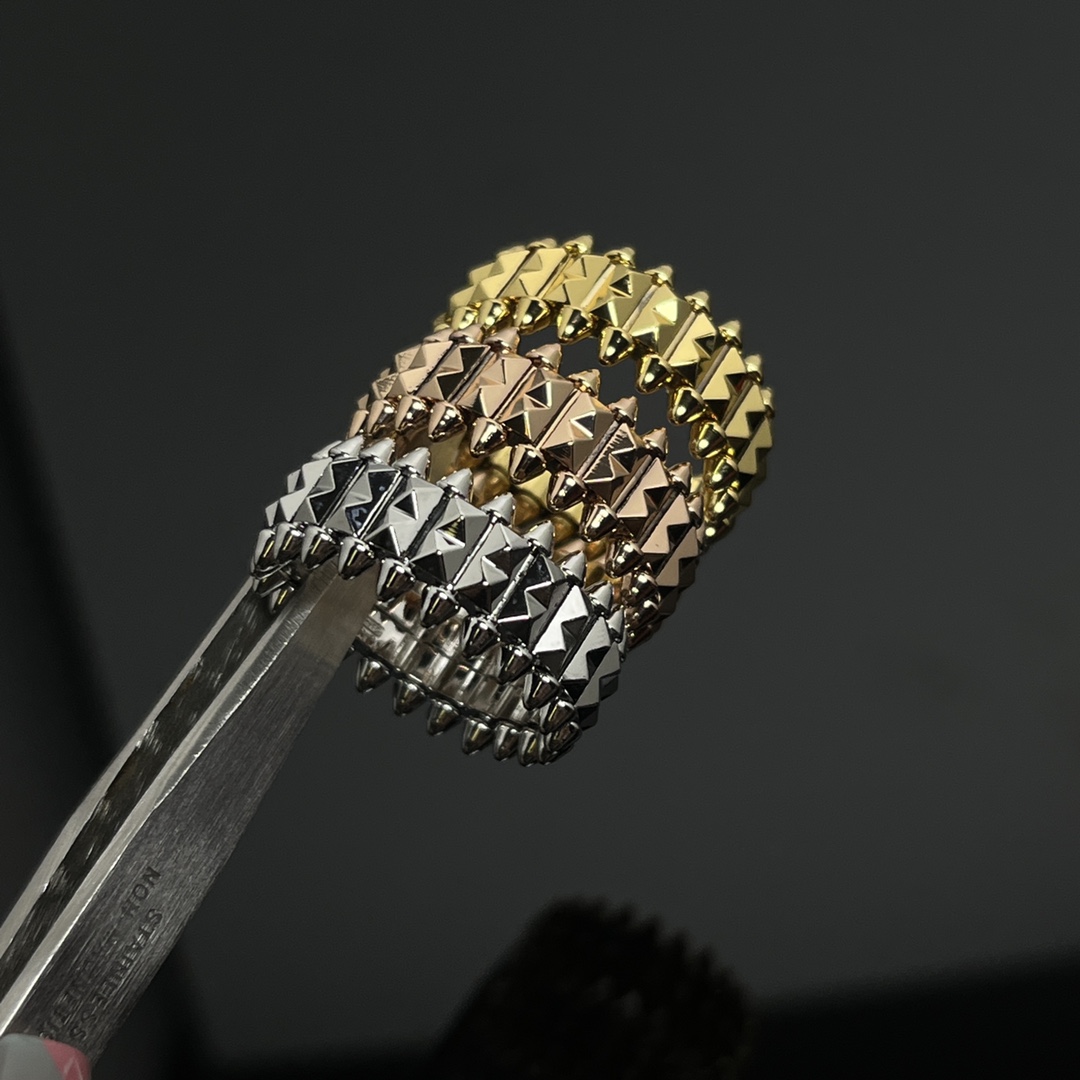 💰95卡地亚戒指 新品双排菱角柳丁戒指 码号：5-11# 编号：CIP143383