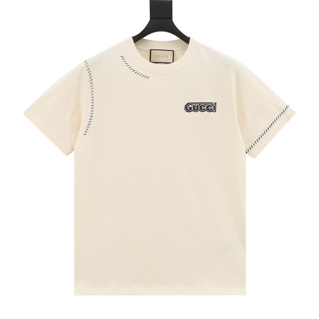 Gucci Odzież T-Shirt Hafty Unisex Bawełna Kolekcja wiosenno-letnia Fashion Krótki rękaw