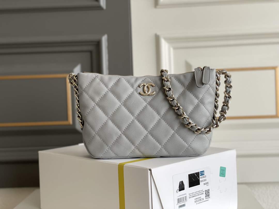 Chanel Borse Crossbody & Borse a Tracolla Grigio Platino Bianco Tutto acciaio Pelle bovina Catene