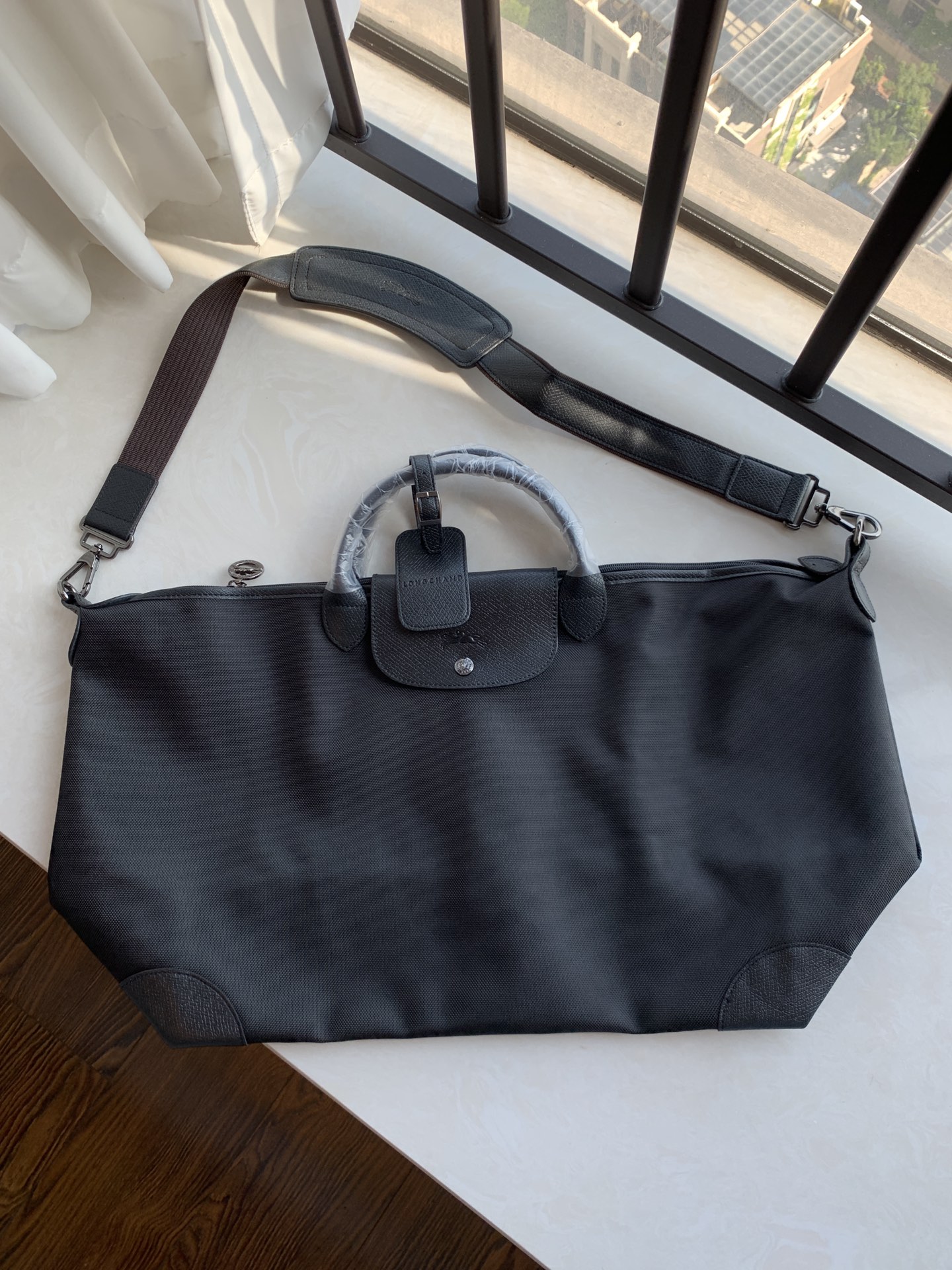 Longchamp Black real shot! Longxiang travel bag