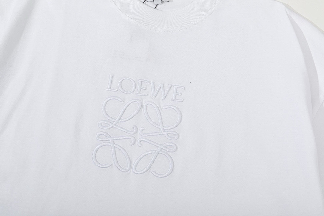 罗意威/Loewe 夏季新款 经典字母logo刺绣圆领短袖T恤