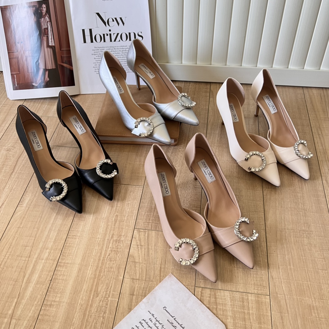 Jimmy Choo High Heel Pumps Single Layer Shoes Summer Collection
