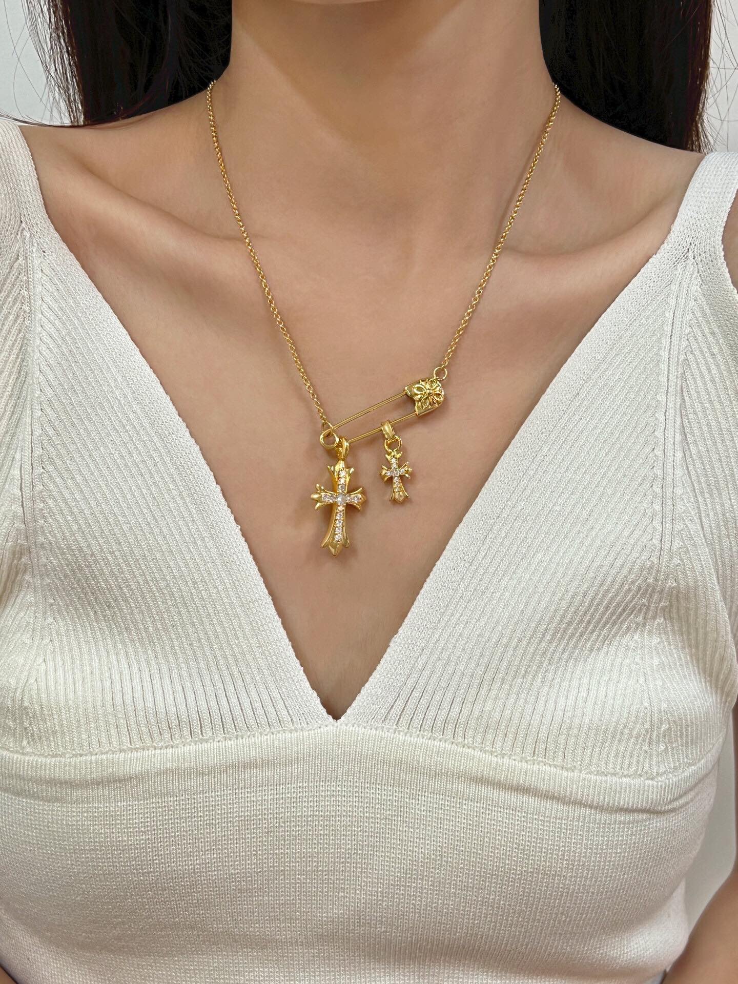 [Chrome Hearts Jewelry]210338 [Our Product] Cross Necklace Pk all kinds of gol