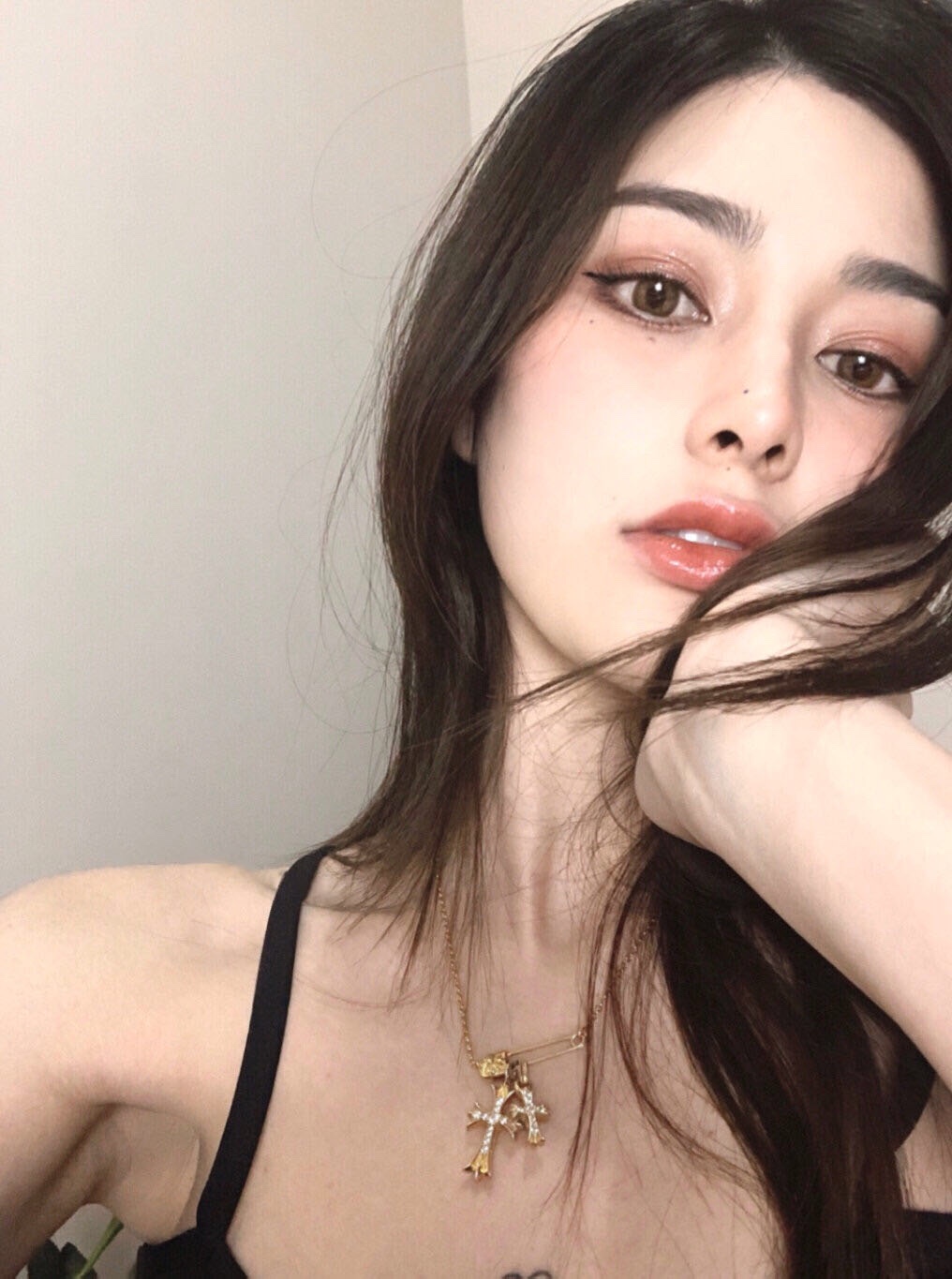 NO:106337,Croheart cross pin necklace, jewelry boutique, chrome hearts, necklace19860909克罗心十字架别针项链,饰品精品,chrome hearts,necklace,Jewelry