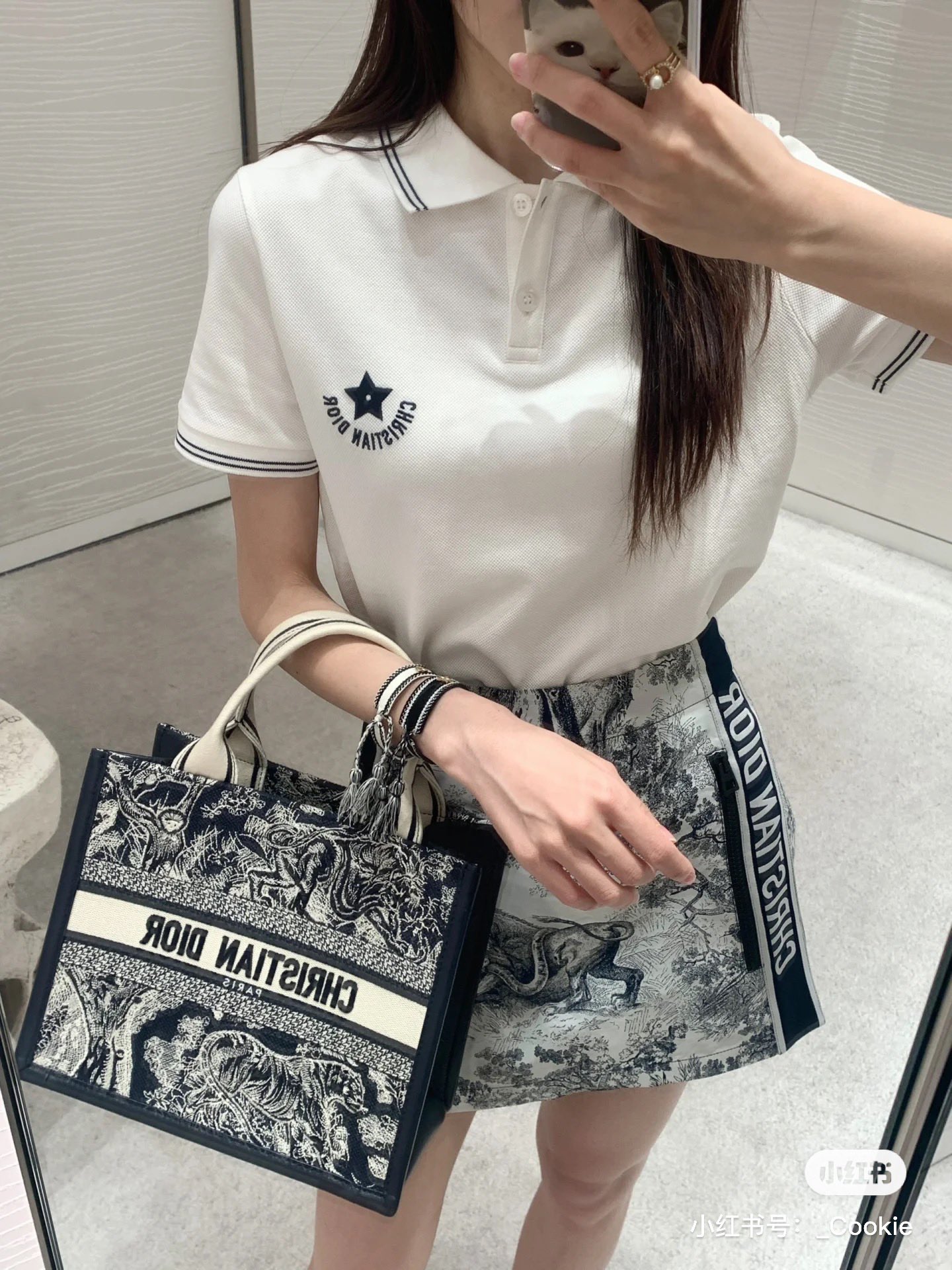 Dior Clothing Polo T-Shirt best website for replica
 Blue Navy White Embroidery Cotton Knitting